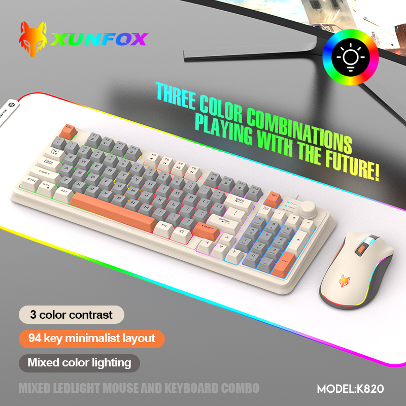 Pc Gaming Set - K820 USB Wired Game Keyboard Mouse