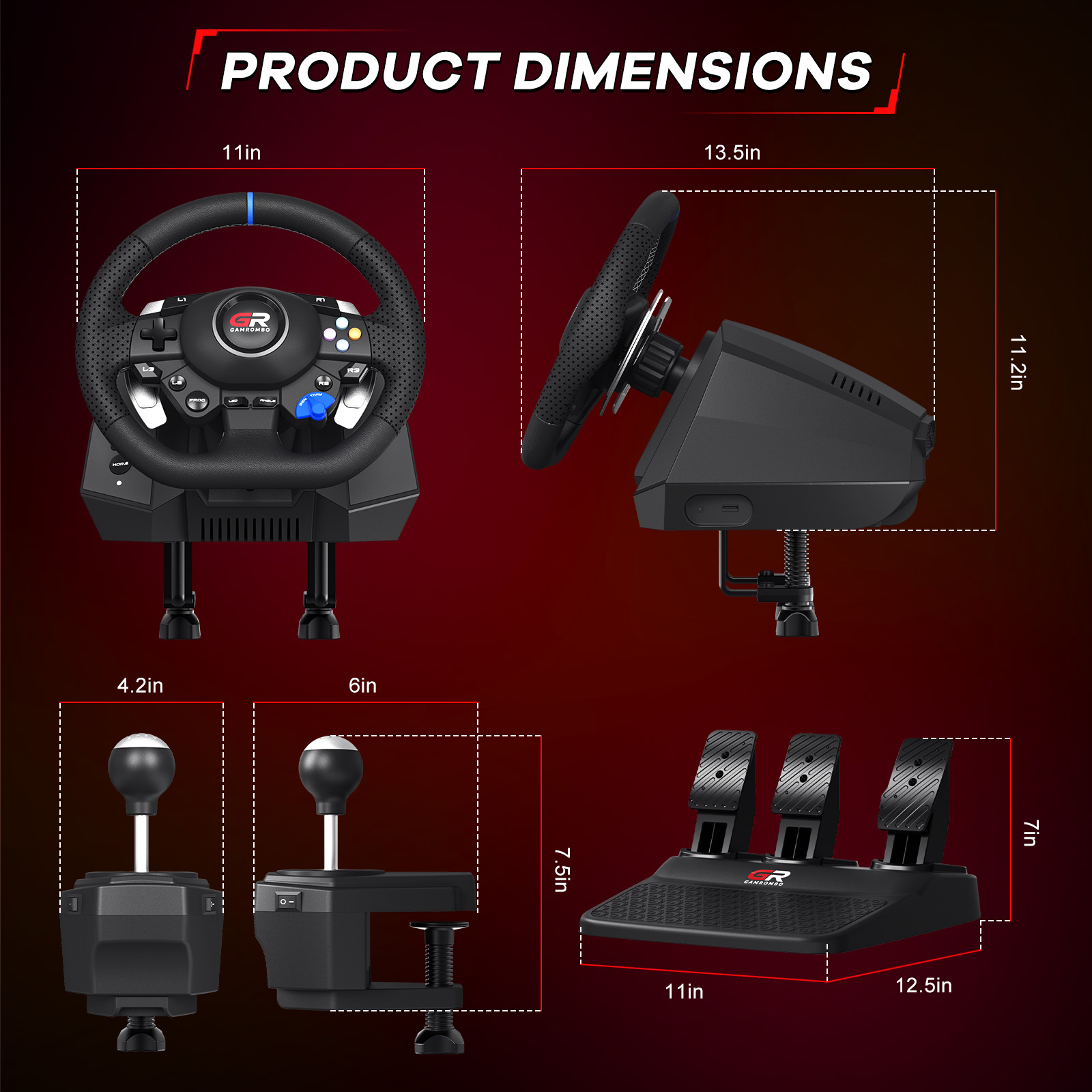 270°&900°Gaming Steering Wheel - огляд і ціна Pc Gaming Set