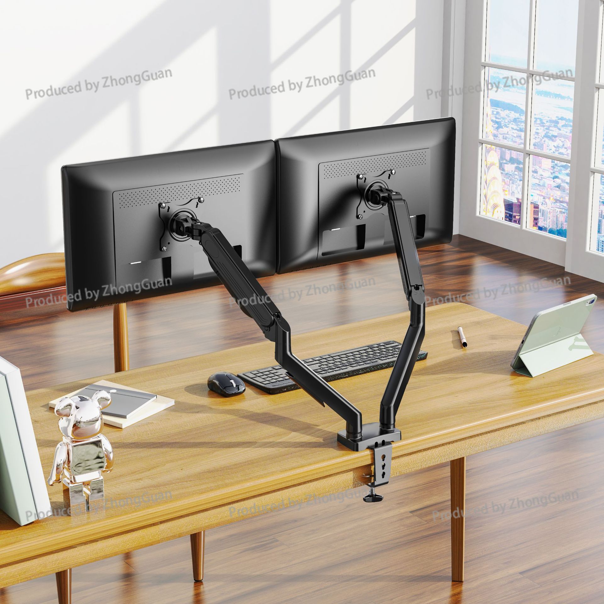 Gas Spring Dual-arm Monitor Mo - огляд і ціна Dual Monitor Arm