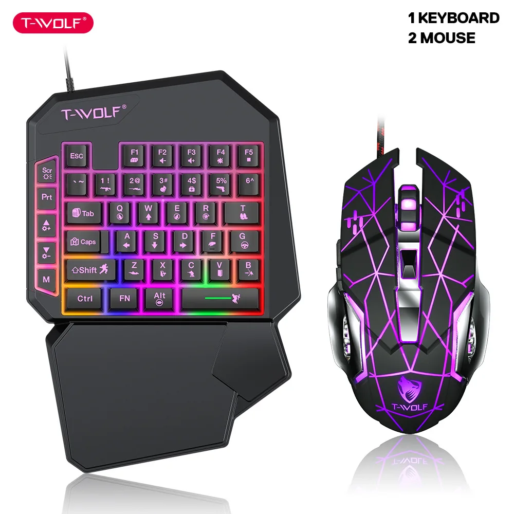 T-WOLF TF900 One Handed Keyboa - огляд і ціна Pc Gaming Set