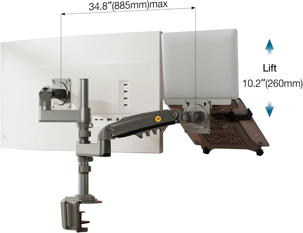 Dual Arm 2 in 1 Combo Laptop M - огляд і ціна Dual Monitor Arm