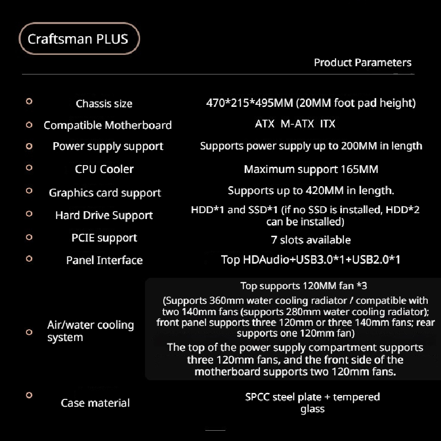 WJCOOLMAN Craftsman Plus ATX M - огляд і ціна Pc Gaming Dell