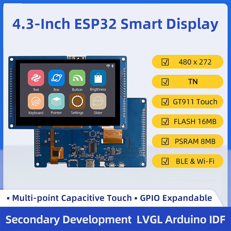 ESP32 S3 4.3 Inch 480*272 Capa - огляд і ціна Dual Monitor Arm