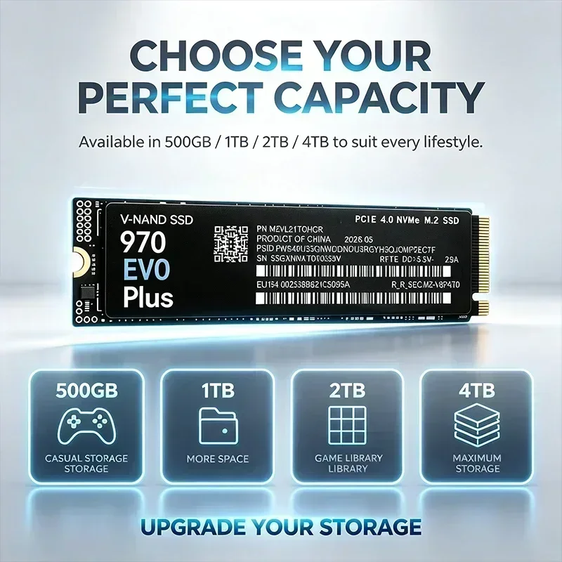 970 EVO Plus 7300MB/s 1TB 2TB  - огляд і ціна Pc Gaming Ps5
